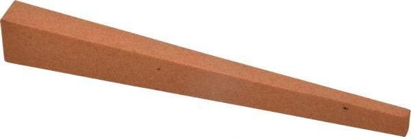 Made in USA - 1/2" Wide x 4" OAL, Aluminum Oxide Sharpening Stone - Flat Tapered, Fine Grade, 320 Grit - Apex Tool & Supply