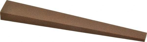 Made in USA - 1/2" Wide x 4" OAL, Aluminum Oxide Sharpening Stone - Flat Tapered, Medium Grade, 220 Grit - Apex Tool & Supply