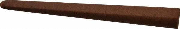 Made in USA - 1/2" Wide x 4" OAL, Aluminum Oxide Sharpening Stone - Oval Tapered, Medium Grade, 220 Grit - Apex Tool & Supply