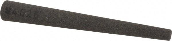 Made in USA - 1/2" Wide x 4" OAL, Aluminum Oxide Sharpening Stone - Round Tapered, Coarse Grade, 120 Grit - Apex Tool & Supply