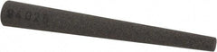 Made in USA - 1/2" Wide x 4" OAL, Aluminum Oxide Sharpening Stone - Round Tapered, Coarse Grade, 120 Grit - Apex Tool & Supply