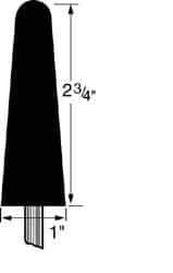 Cratex - 1" Head Diam x 2-3/4" Thickness, A3, Tree End, Aluminum Oxide Mounted Point - Very Coarse Grade, 36 Grit, 10,730 RPM - Apex Tool & Supply