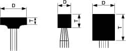Cratex - 1-1/2" Head Diam x 1/2" Thickness, W236, Cylinder End, Aluminum Oxide Mounted Point - Medium Grade, 80 Grit, 21,750 RPM - Apex Tool & Supply