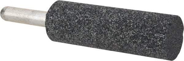Grier Abrasives - 1" Head Diam x 3" Thickness, W224, Cylinder End, Aluminum Oxide Mounted Point - Blue, Medium Grade, 60 Grit, 24,740 RPM - Apex Tool & Supply