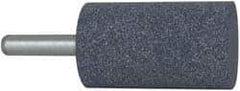 Grier Abrasives - 1-1/2" Head Diam x 2-1/2" Thickness, W240, Cylinder End, Aluminum Oxide Mounted Point - Blue, Medium Grade, 60 Grit, 21,000 RPM - Apex Tool & Supply