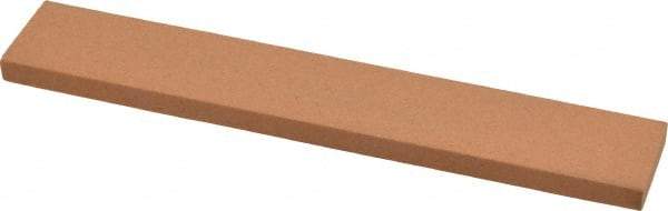 Norton - 180 Grit Aluminum Oxide Rectangular Roughing Stone - Very Fine Grade, 1" Wide x 6" Long x 1/4" Thick - Apex Tool & Supply