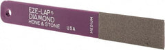 Eze Lap - Medium, 2" Length of Cut, Single End Diamond Hone - 400 Grit, 3/4" Wide x 3/16" High - Apex Tool & Supply