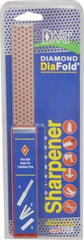 DMT - Fine Grade, Diamond Whetstone Sharpener - 600 Grit, 25 Micron, Diamond Area 4.3" Long x 1" Wide, 9-1/2" Open Length, 5" Closed Length - Apex Tool & Supply