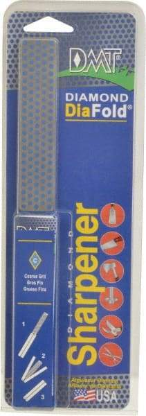 DMT - Coarse Grade, Diamond Whetstone Sharpener - 325 Grit, 45 Micron, Diamond Area 4.3" Long x 1" Wide, 9-1/2" Open Length, 5" Closed Length - Apex Tool & Supply