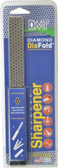 DMT - Extra Coarse Grade, Diamond Whetstone Sharpener - 220 Grit, 60 Micron, Diamond Area 4.3" Long x 1" Wide, 9-1/2" Open Length, 5" Closed Length - Apex Tool & Supply