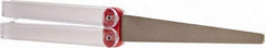 DMT - 9-1/2" OAL Fine Flat Sharpener Diamond File - 3/4" Wide x 1/16" Thick, 4 LOC, Red, 600 Grit - Apex Tool & Supply