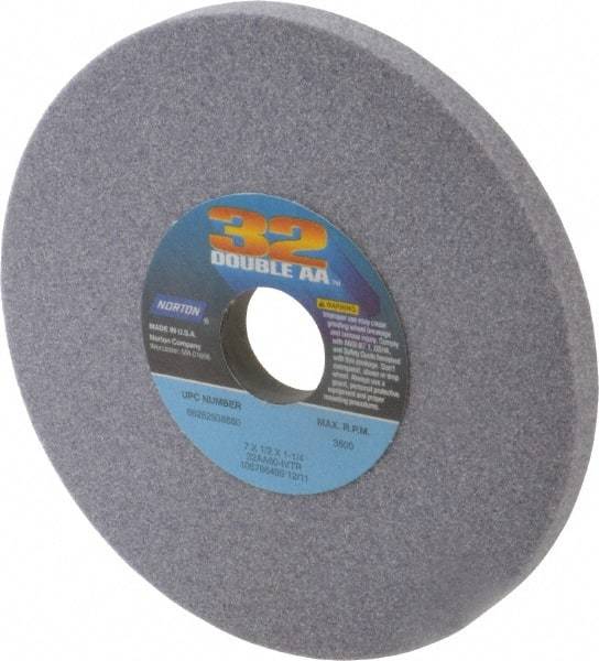 Norton - 7" Diam x 1-1/4" Hole x 1/2" Thick, I Hardness, 60 Grit Surface Grinding Wheel - Aluminum Oxide, Type 1, Medium Grade, 3,600 Max RPM, Vitrified Bond, No Recess - Apex Tool & Supply