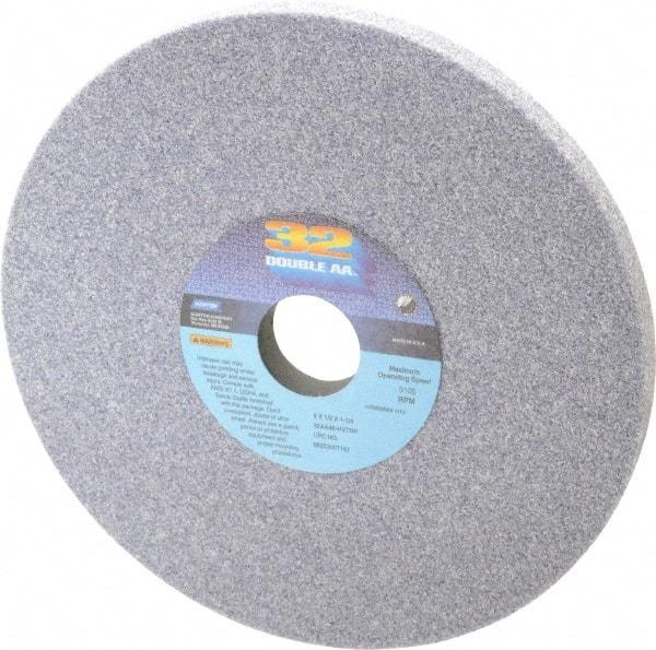 Norton - 8" Diam x 1-1/4" Hole x 1/2" Thick, H Hardness, 46 Grit Surface Grinding Wheel - Aluminum Oxide, Type 1, Coarse Grade, 3,105 Max RPM, Vitrified Bond, No Recess - Apex Tool & Supply