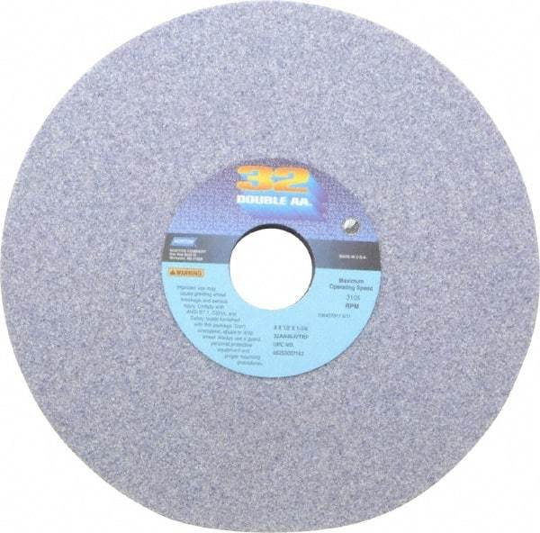 Norton - 8" Diam x 1-1/4" Hole x 1/2" Thick, I Hardness, 46 Grit Surface Grinding Wheel - Aluminum Oxide, Type 1, Coarse Grade, 3,105 Max RPM, Vitrified Bond, No Recess - Apex Tool & Supply