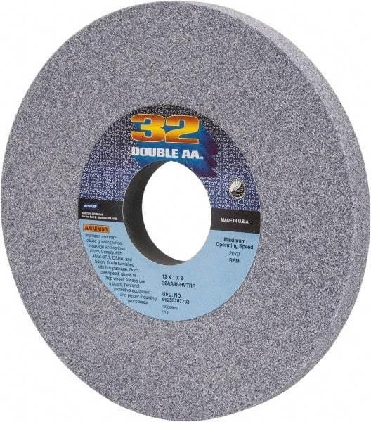 Norton - 12" Diam x 3" Hole x 1" Thick, H Hardness, 46 Grit Surface Grinding Wheel - Aluminum Oxide, Type 1, Coarse Grade, 2,070 Max RPM, Vitrified Bond, No Recess - Apex Tool & Supply