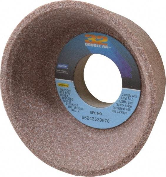 Norton - 4" Diam, 1-1/4" Hole Size, 1-1/2" Overall Thickness, 60 Grit, Type 11 Tool & Cutter Grinding Wheel - Medium Grade, Aluminum Oxide, K Hardness, Vitrified Bond, 5,730 RPM - Apex Tool & Supply