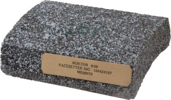 Norton - 5" Wide x 6" High x 1-1/2" Thick Grinding Segment - 30 Grit, Hardness G, Blue Print No. ME20579 - Apex Tool & Supply