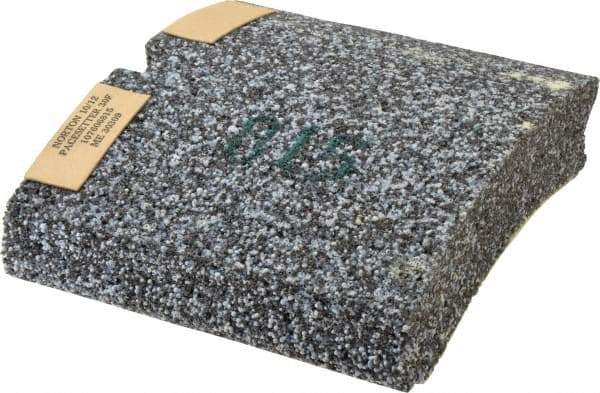 Norton - 6-13/16" Wide x 6" High x 1-1/2" Thick Grinding Segment - 30 Grit, Hardness F, Blue Print No. ME30309 - Apex Tool & Supply
