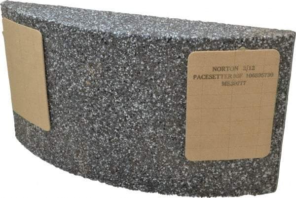 Norton - 11-1/4" Wide x 6" High x 2-1/4" Thick Grinding Segment - 30 Grit, Hardness F, Blue Print No. ME30777 - Apex Tool & Supply