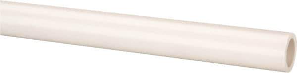 Made in USA - 1/2" Pipe, 5' Long PVC Unthreaded Plastic Pipe Nipple - 600 Max psi, 0.608" ID x 0.84" OD, Schedule 40, White - Apex Tool & Supply