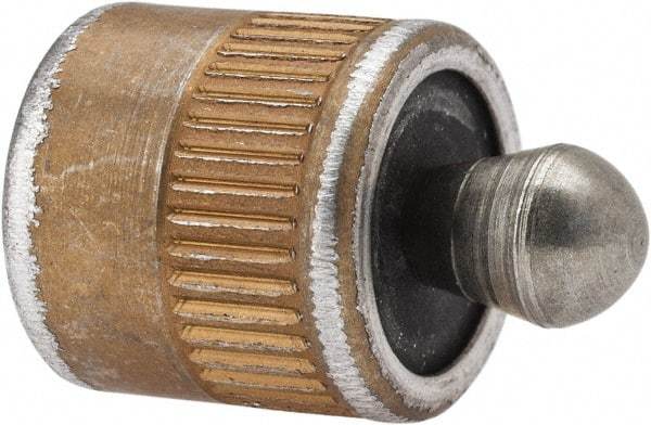 Vlier - 7/16" Body Diam, 0.45" Body Length, 0.2" Nose Diam, 0.24" Nose Length, Spring Locating Pin - 11.2 Lb Final End Force, Aluminum Body, Alloy Steel Nose - Apex Tool & Supply