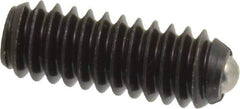 Vlier - 1/4-20, 0.125" Ball Diam, 0.675" Body Length, 0.035" Max Ball Reach, Threaded Ball Plunger - Steel Body, Stainless Steel Ball, 3 Lb Initial End Force, 7 Lb Final End Force - Apex Tool & Supply