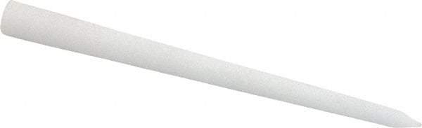 Norton - 3" Long x 1/4" Diam x 1/4" Thick, Novaculite Sharpening Stone - Round Tapered, Ultra Fine Grade - Apex Tool & Supply