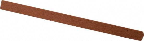 Norton - 4" Long x 1/4" Wide x 1/4" Thick, Aluminum Oxide Sharpening Stone - Triangle, Fine Grade - Apex Tool & Supply