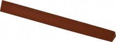 Norton - 4" Long x 3/8" Wide x 3/8" Thick, Aluminum Oxide Sharpening Stone - Triangle, Fine Grade - Apex Tool & Supply