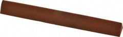 Norton - 4" Long x 1/2" Wide x 1/2" Thick, Aluminum Oxide Sharpening Stone - Triangle, Fine Grade - Apex Tool & Supply