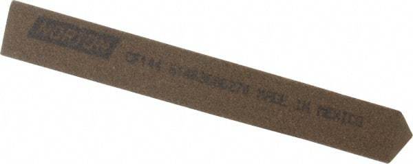 Norton - 4" Long x 1/2" Wide x 1/2" Thick, Aluminum Oxide Sharpening Stone - Triangle, Coarse Grade - Apex Tool & Supply
