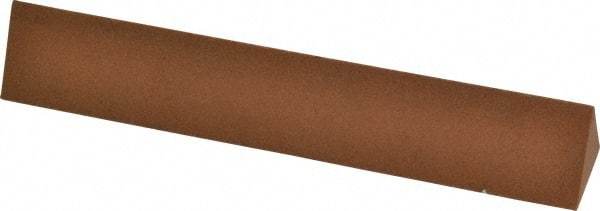Norton - 6" Long x 1" Wide x 1" Thick, Aluminum Oxide Sharpening Stone - Triangle, Medium Grade - Apex Tool & Supply