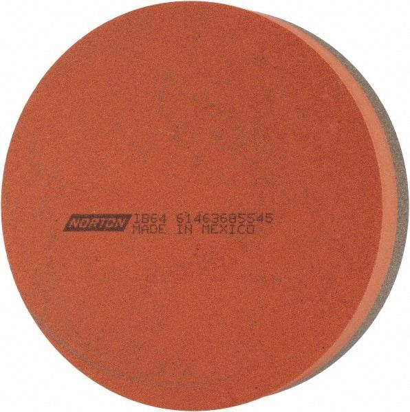 Norton - 4" Diam x 1" Thick, Aluminum Oxide Sharpening Stone - Round, Coarse, Fine Grade - Apex Tool & Supply