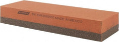 Norton - 6" Long x 2" Wide x 1" Thick, Aluminum Oxide Sharpening Stone - Rectangle, Coarse, Fine Grade - Apex Tool & Supply