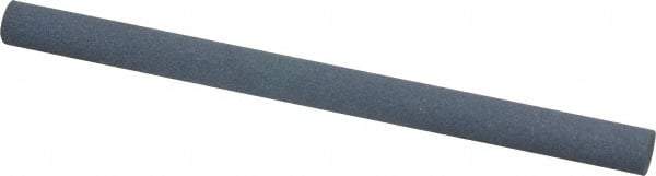Norton - 4" Long x 1/4" Diam x 1/4" Thick, Silicon Carbide Sharpening Stone - Round, Fine Grade - Apex Tool & Supply