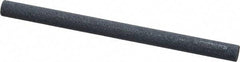 Norton - 4" Long x 1/4" Diam x 1/4" Thick, Silicon Carbide Sharpening Stone - Round, Medium Grade - Apex Tool & Supply