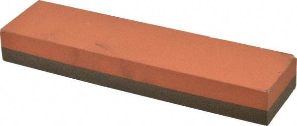 Norton - 8" Long x 2" Wide x 1" Thick, Aluminum Oxide Sharpening Stone - Rectangle, Coarse, Fine Grade - Apex Tool & Supply
