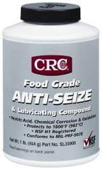 CRC - 16 oz Bottle High Temperature Anti-Seize Lubricant - Aluminum, -65 to 1,800°F, Opaque Off-White, Food Grade, Water Resistant - Apex Tool & Supply