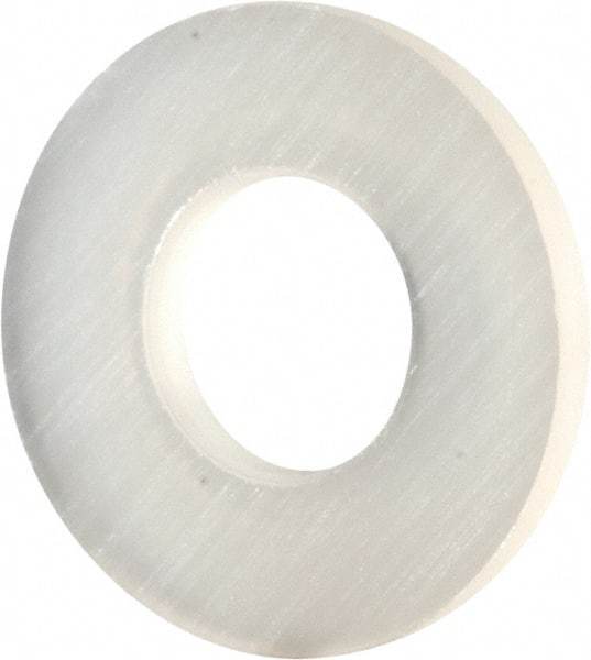 Made in USA - #6 Screw, Grade 6/6 Nylon Standard Flat Washer - 3.56mm ID x 5/16" OD, 0.81mm Thick - Apex Tool & Supply