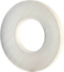 Made in USA - #6 Screw, Grade 6/6 Nylon Standard Flat Washer - 3.56mm ID x 5/16" OD, 0.81mm Thick - Apex Tool & Supply