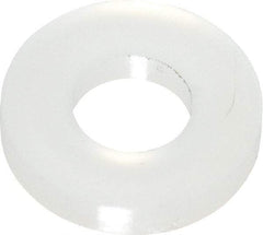 Made in USA - #8 Screw, Grade 6/6 Nylon Standard Flat Washer - 4.34mm ID x 3/8" OD, 1.57mm Thick - Apex Tool & Supply
