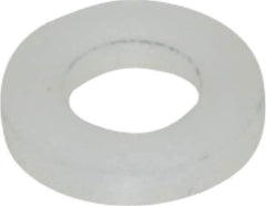 Made in USA - #10 Screw, Grade 6/6 Nylon Standard Flat Washer - 4.93mm ID x 3/8" OD, 1.57mm Thick - Apex Tool & Supply