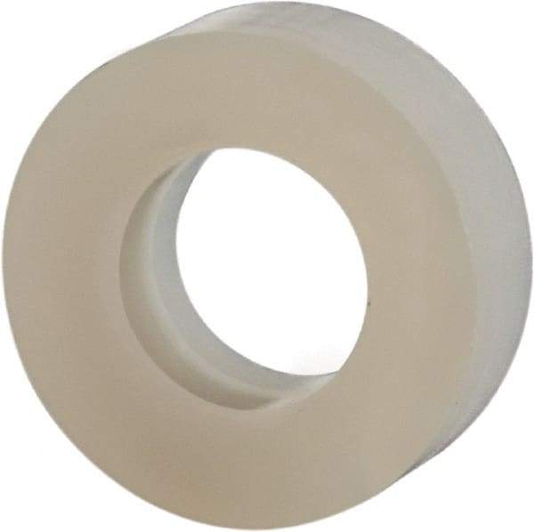 Made in USA - #10 Screw, Grade 6/6 Nylon Standard Flat Washer - 4.93mm ID x 3/8" OD, 3.18mm Thick - Apex Tool & Supply