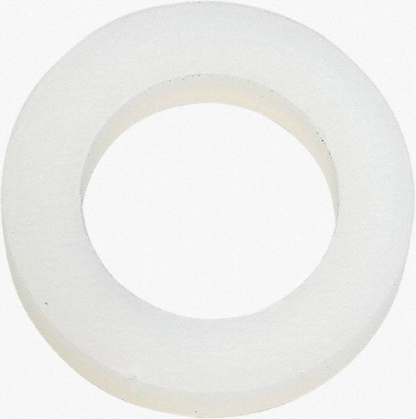 Made in USA - 5/16" Screw, Grade 6/6 Nylon Standard Flat Washer - 8.05mm ID x 1/2" OD, 2.36mm Thick - Apex Tool & Supply
