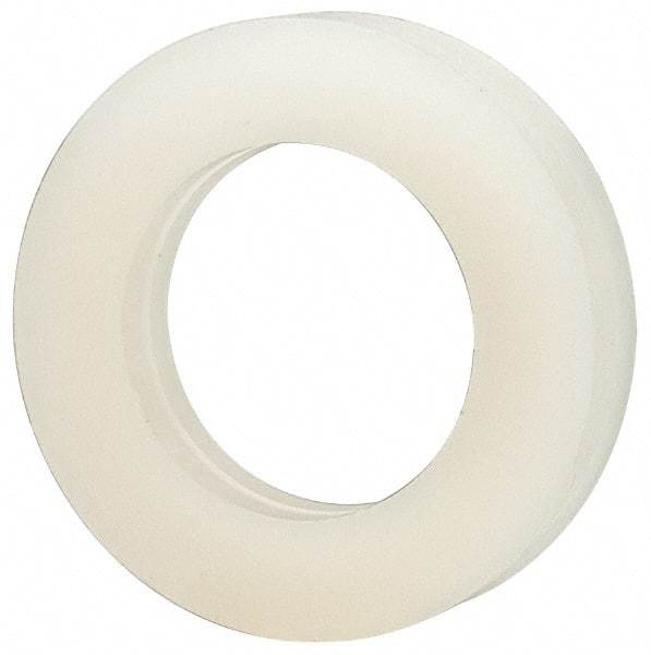 Made in USA - 3/8" Screw, Grade 6/6 Nylon Standard Flat Washer - 9.65mm ID x 5/8" OD, 3.18mm Thick - Apex Tool & Supply