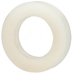 Made in USA - 3/8" Screw, Grade 6/6 Nylon Standard Flat Washer - 9.65mm ID x 5/8" OD, 3.18mm Thick - Apex Tool & Supply