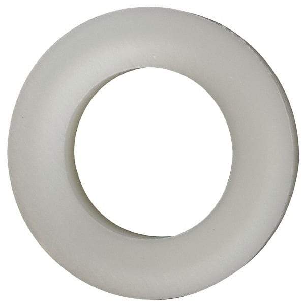Made in USA - 7/16" Screw, Grade 6/6 Nylon Standard Flat Washer - 11.25mm ID x 3/4" OD, 3.18mm Thick - Apex Tool & Supply
