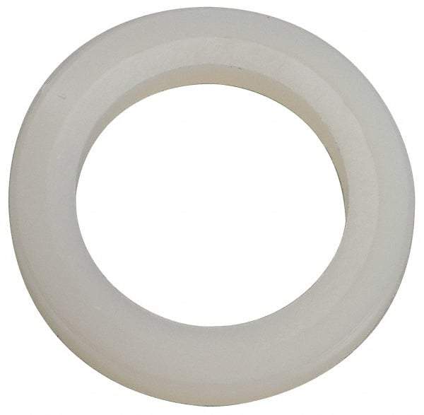 Made in USA - 1/2" Screw, Grade 6/6 Nylon Standard Flat Washer - 12.83mm ID x 3/4" OD, 2.36mm Thick - Apex Tool & Supply