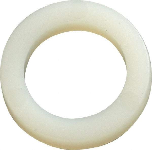 Made in USA - 1/2" Screw, Grade 6/6 Nylon Standard Flat Washer - 12.83mm ID x 3/4" OD, 3.18mm Thick - Apex Tool & Supply
