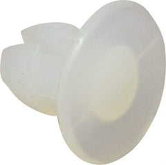 Made in USA - 0.16" Hole Diam, 0.27" OAL, Split Shank, Nylon Panel Rivet - 0.24" Length Under Head, 0.13" Material Thickness, 11/32" Head Diam - Apex Tool & Supply